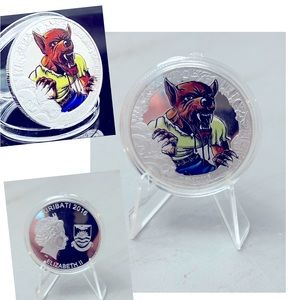 Werewolf Silver Collectors Coin with capsule and stand